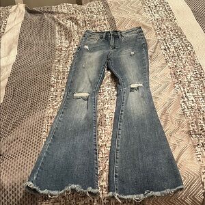 Risen baby boot raw hem jeans- size 1/25 - NWOT